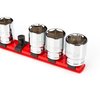 Tekton 1/2 Inch Drive x 13 Inch Socket Rail, 10 Clips (Red) OSR22110